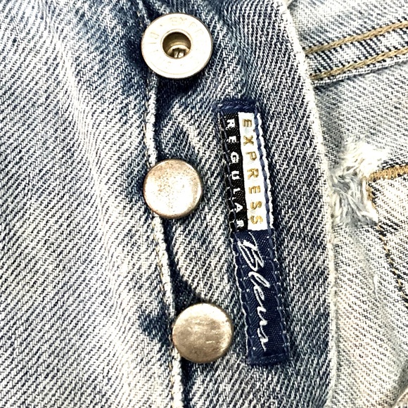 EXPRESS BLUES regular vintage jean shorts size 7/8 good condition - Picture 7 of 13